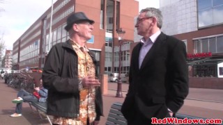 Real hooker cumswaps with a dirty old bastard