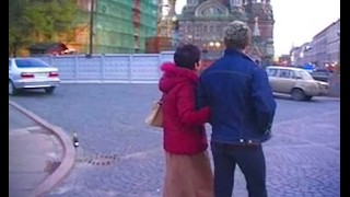Young boy and asian granny