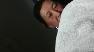 Amateur Chinese Granny Plays with Cock