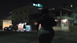 HOOKER $ Horny Femboy exhibitionist in the street at the nigth