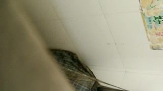 Chinese jerk off and cum in toilet